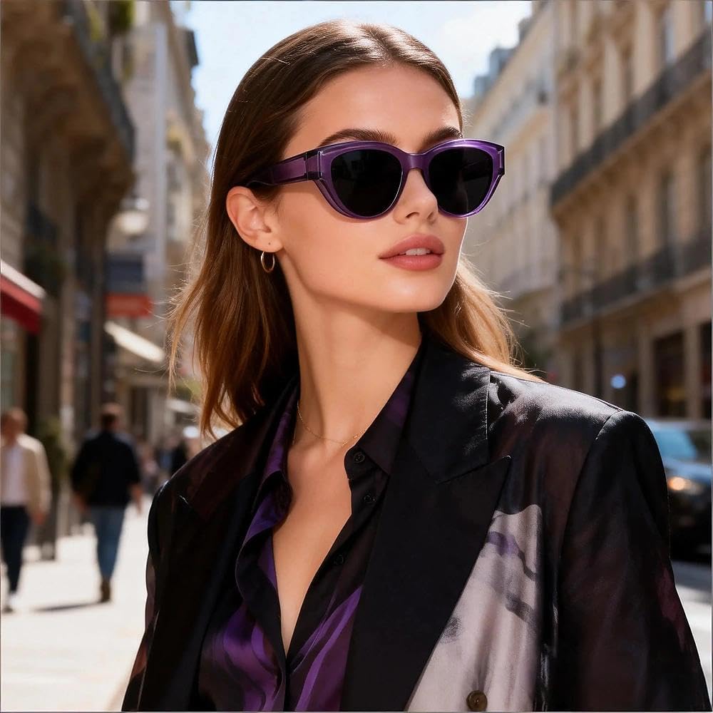 HAOLOTA Polarized Fit Over Sunglasses for Women Cat Eye for Prescription Glasses SG0171