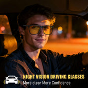 HAOLOTA Polarized Sunglasses for Men Ultralight Carbon Fiber, Square UV400 Protection NV8001