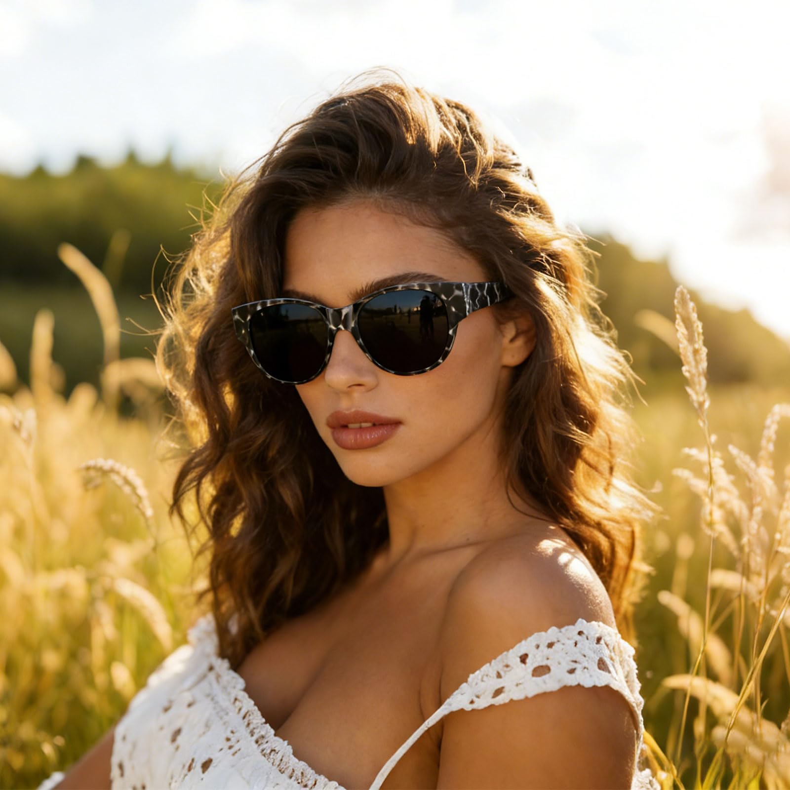 HAOLOTA Cat Eye Sunglasses Over Glasses SG0179