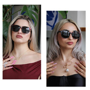 HAOLOTA 2pcs Classic Round Polarized Sunglasses for Women Men Lightweight SG8081-2P