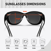 HAOLOTA Women's Polarized Fit Over Sunglasses with RhinestoneUV400 Protection SG0107