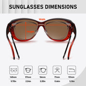 HAOLOTA Women's Polarized Fit Over Sunglasses with RhinestoneUV400 Protection SG0107