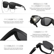HAOLOTA 3pcs Polarized Fit Over Glasses Sunglasses Men Women UV400 Protection SG1824-3P