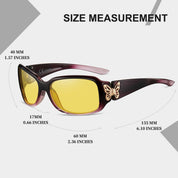 HAOLOTA Women Night Vision Driving Glasses Polarized HD Yellow Tinted Anti Glare NV0012