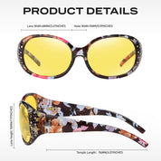 HAOLOTA Women Night Vision Driving Glasses Polarized HD Yellow Tinted Anti Glare NV0008
