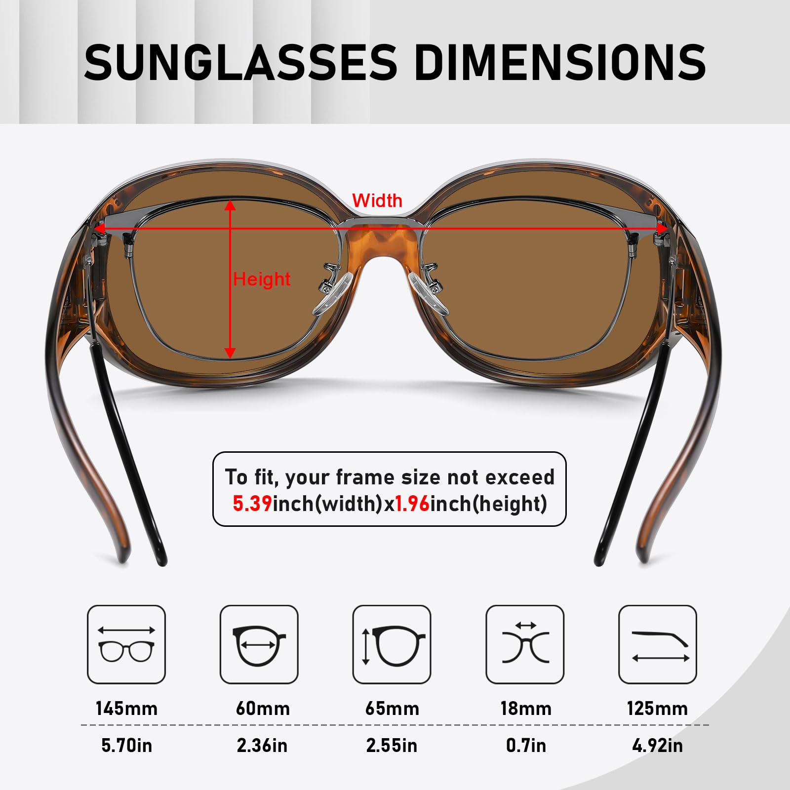 HAOLOTA Women's Polarized Fit Over Sunglasses with Rhinestone SG0108