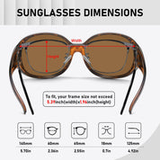 HAOLOTA Women's Polarized Fit Over Sunglasses with Rhinestone SG0108