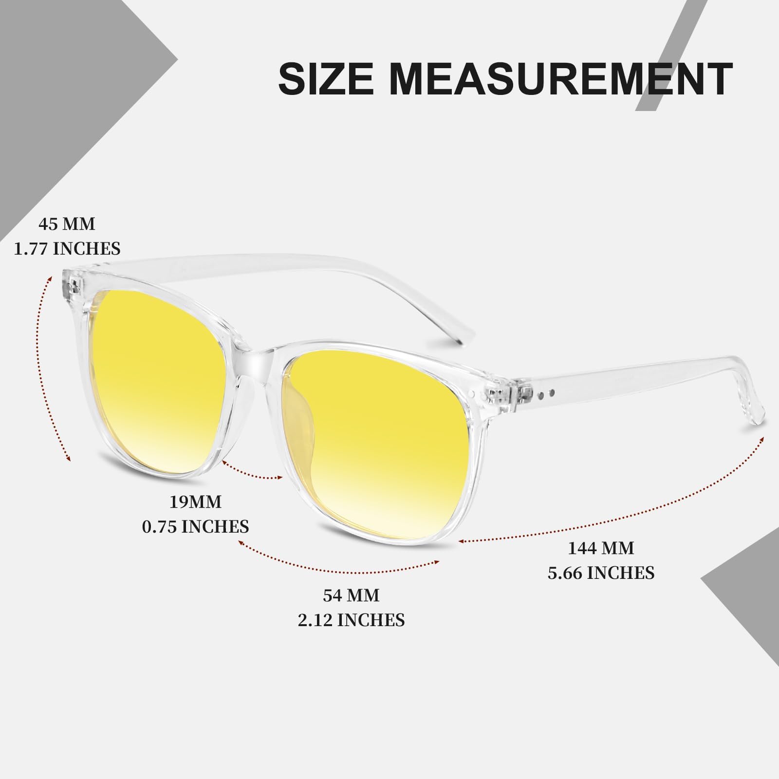 HAOLOTA Night Vision Driving Glasses Yellow Tinted Anti Glare Women NV8081