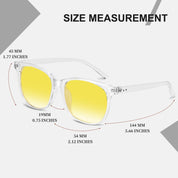 HAOLOTA Night Vision Driving Glasses Yellow Tinted Anti Glare Women NV8081