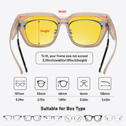 HAOLOTA Polarized Night Vision Driving Glasses for Women Fit over Eyeglasses Anti Glare NV0512