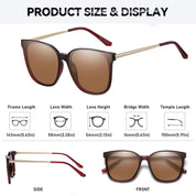 HAOLOTA Women’s Cat Eye Sunglasses Metal Frame with Fashion Shades SG1066
