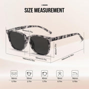 HAOLOTA 2pcs Classic Round Polarized Sunglasses for Women UV400 Protection SG1825-2P