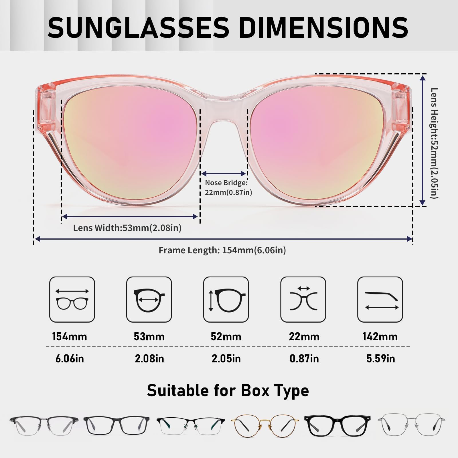 HAOLOTA Polarized Fit Over Sunglasses for Women Cat Eye for Prescription Glasses SG0171