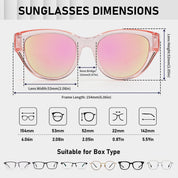 HAOLOTA Polarized Fit Over Sunglasses for Women Cat Eye for Prescription Glasses SG0171