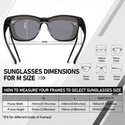 HAOLOTA Fit-Over Sunglasses Polarized for Men Square Shades UV400 Protection SG0174M