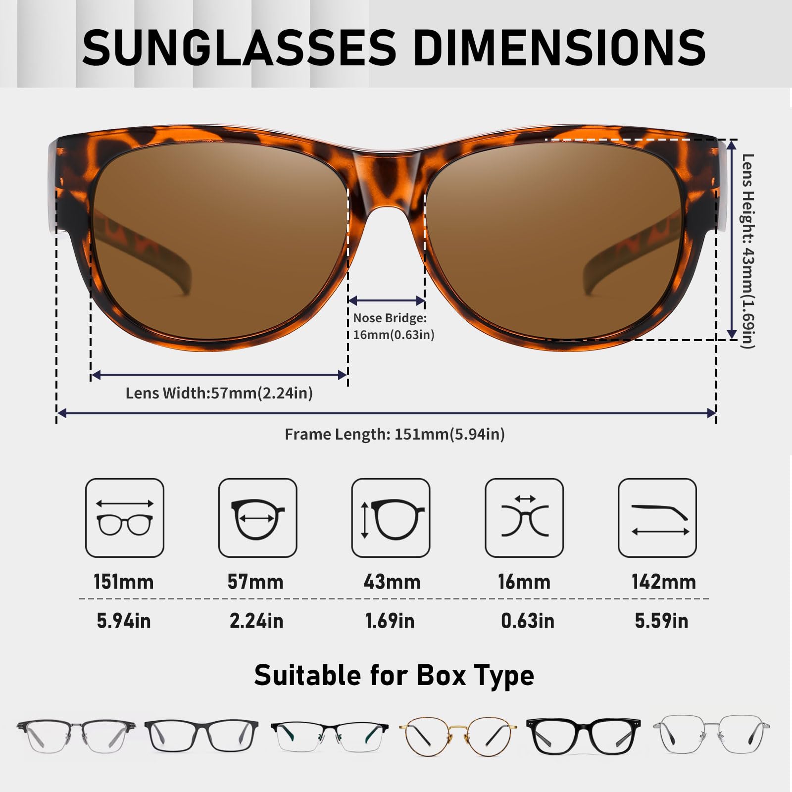 HAOLOTA Cat Eye Sunglasses for Women Polarized Sunglasses Wear Over Glasses SG0173