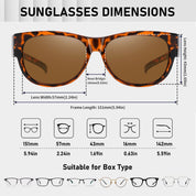 HAOLOTA Cat Eye Sunglasses for Women Polarized Sunglasses Wear Over Glasses SG0173
