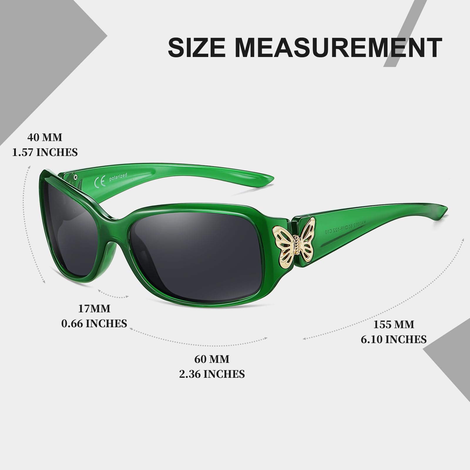 HAOLOTA Women's Polarized Sunglasses - Fashionable Butterfly Design SG0012