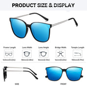 HAOLOTA Women’s Cat Eye Sunglasses Metal Frame with Fashion Shades SG1066