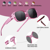 HAOLOTA Polarized Sunglasses Over Glasses Women Trendy Small Shapes  SG0513