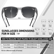 HAOLOTA Fit-Over Sunglasses Polarized for Men Square Shades UV400 Protection SG0174M