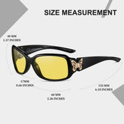 HAOLOTA Women Night Vision Driving Glasses Polarized HD Yellow Tinted Anti Glare NV0012