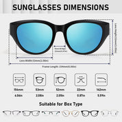 HAOLOTA Polarized Fit Over Sunglasses for Women Cat Eye for Prescription Glasses SG0171