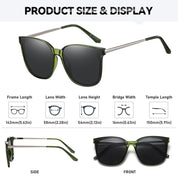 HAOLOTA Women’s Cat Eye Sunglasses Metal Frame with Fashion Shades SG1066