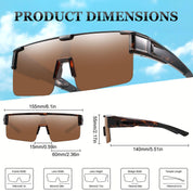 HAOLOTA Cycling Sunglasses Over Glasses for Men Outdoors UV Protection SG0191