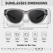 HAOLOTA Polarized Fit Over Sunglasses for Women Cat Eye for Prescription Glasses SG0171