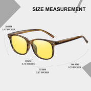 HAOLOTA Night Vision Driving Glasses Yellow Tinted Anti Glare Women NV8081