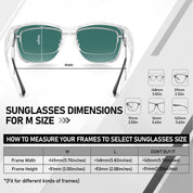 HAOLOTA Fit-Over Sunglasses Polarized for Men Square Shades UV400 Protection SG0174M