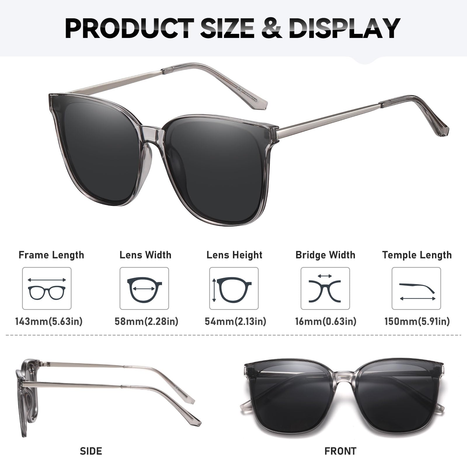 HAOLOTA Women’s Cat Eye Sunglasses Metal Frame with Fashion Shades SG1066