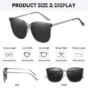 HAOLOTA Women’s Cat Eye Sunglasses Metal Frame with Fashion Shades SG1066
