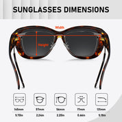 HAOLOTA Women's Polarized Fit Over Sunglasses with RhinestoneUV400 Protection SG0107