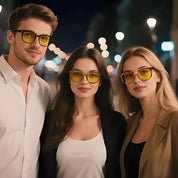 HAOLOTA Night Vision Driving Glasses Yellow Tinted Anti Glare Women NV8081