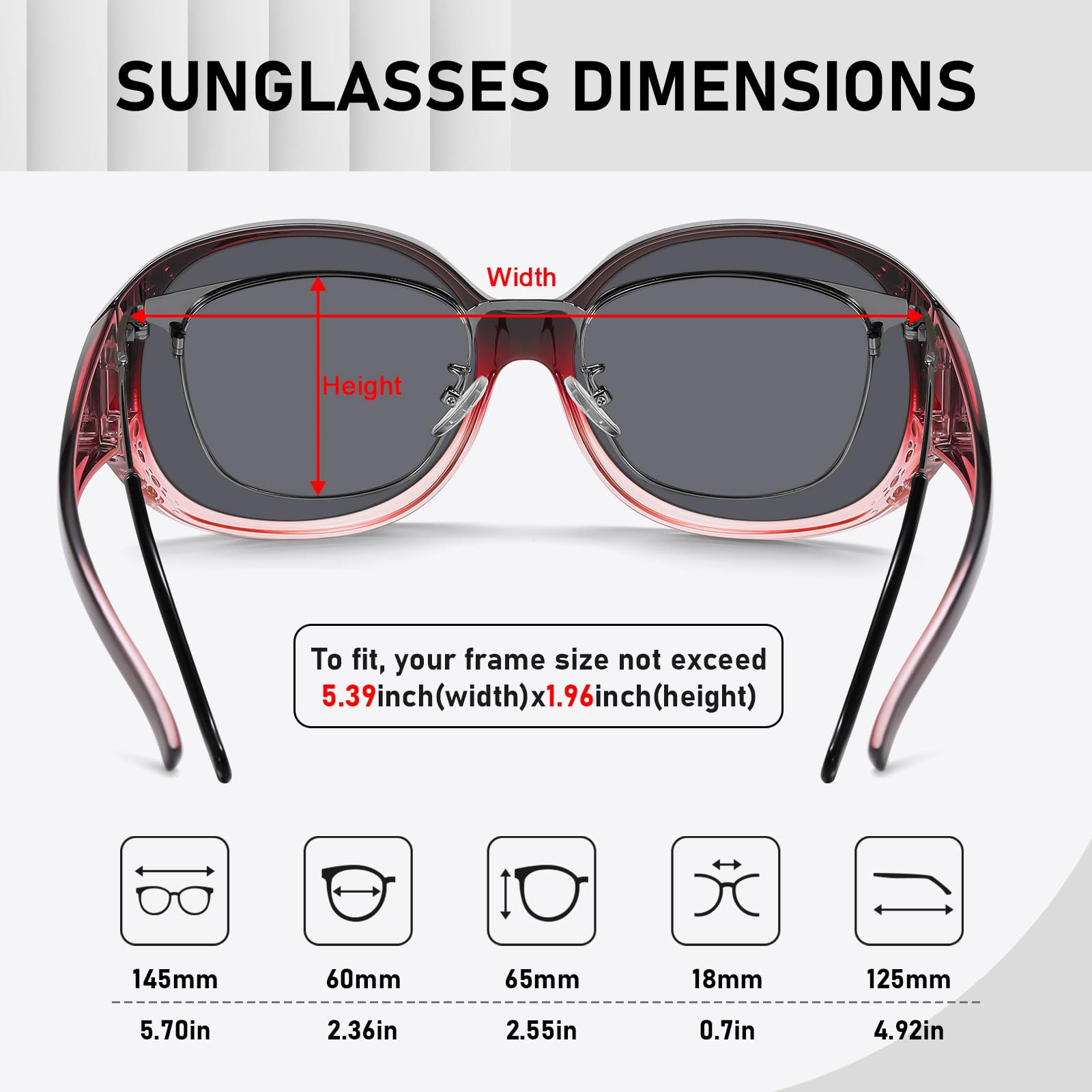 HAOLOTA Women's Polarized Fit Over Sunglasses with Rhinestone SG0108