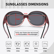 HAOLOTA Women's Polarized Fit Over Sunglasses with Rhinestone SG0108