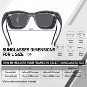 HAOLOTA Fit-Over Sunglasses-Polarized for Men Square Shades Oversized SG0174L