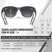 HAOLOTA Fit-Over Sunglasses Polarized for Men Square Shades UV400 Protection SG0174M