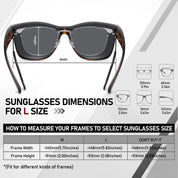 HAOLOTA Fit-Over Sunglasses-Polarized for Men Square Shades Oversized SG0174L