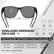 HAOLOTA Fit-Over Sunglasses Polarized for Men Square Shades UV400 Protection SG0174M