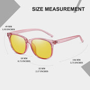 HAOLOTA Night Vision Driving Glasses Yellow Tinted Anti Glare Women NV8081
