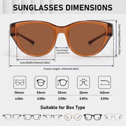 HAOLOTA Polarized Fit Over Sunglasses for Women Cat Eye for Prescription Glasses SG0171