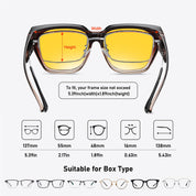 HAOLOTA Polarized Night Vision Driving Glasses for Women Fit over Eyeglasses Anti Glare NV0512
