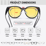 HAOLOTA Fit Over Polarized Driving Sunglasses for Women, Large Trendy Cat Eye UV Protection NV0189