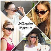 HAOLOTA Polarized Sunglasses for Women Rhinestone Wrap Around SG0008