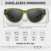 HAOLOTA Polarized Fit Over Sunglasses for Women Cat Eye for Prescription Glasses SG0171