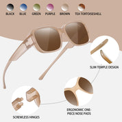 HAOLOTA Polarized Sunglasses Over Glasses Women Trendy Small Shapes  SG0513