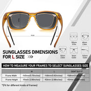 HAOLOTA Fit-Over Sunglasses-Polarized for Men Square Shades Oversized SG0174L